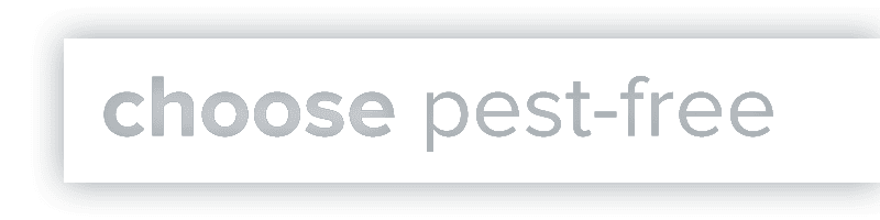 Text saying choose pest-free inside a rectangular white box.