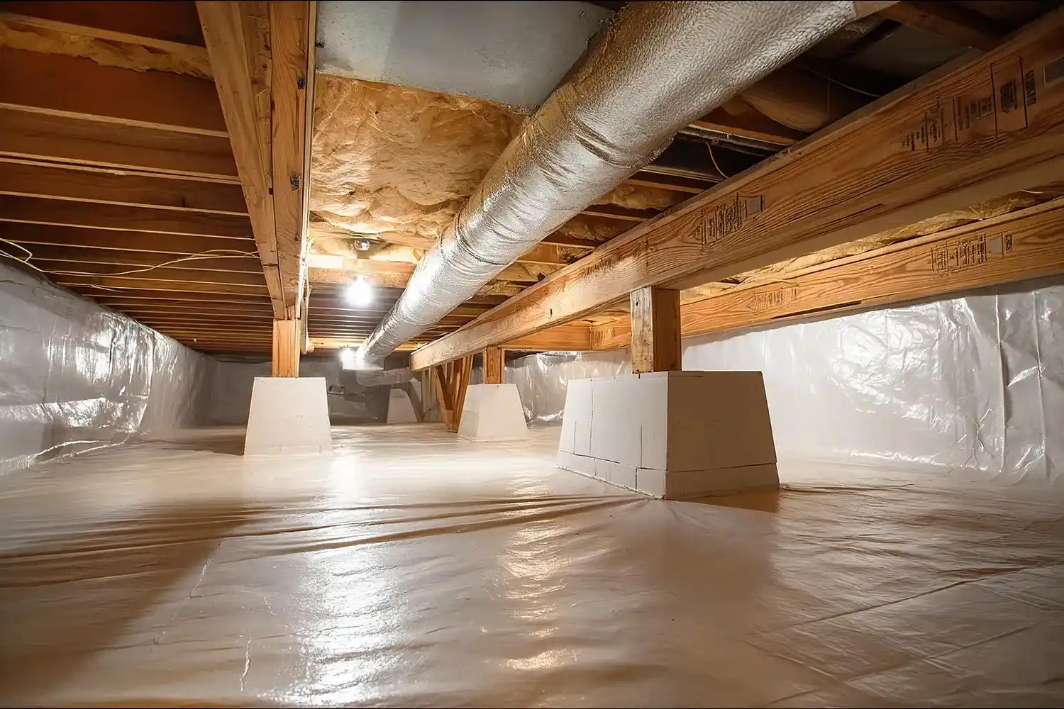 Encapsulated Crawl space to prevent moisture issues.